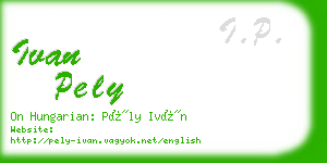 ivan pely business card